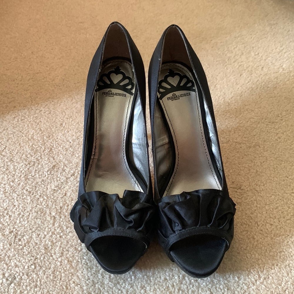 Fergalicious, black stiletto heels